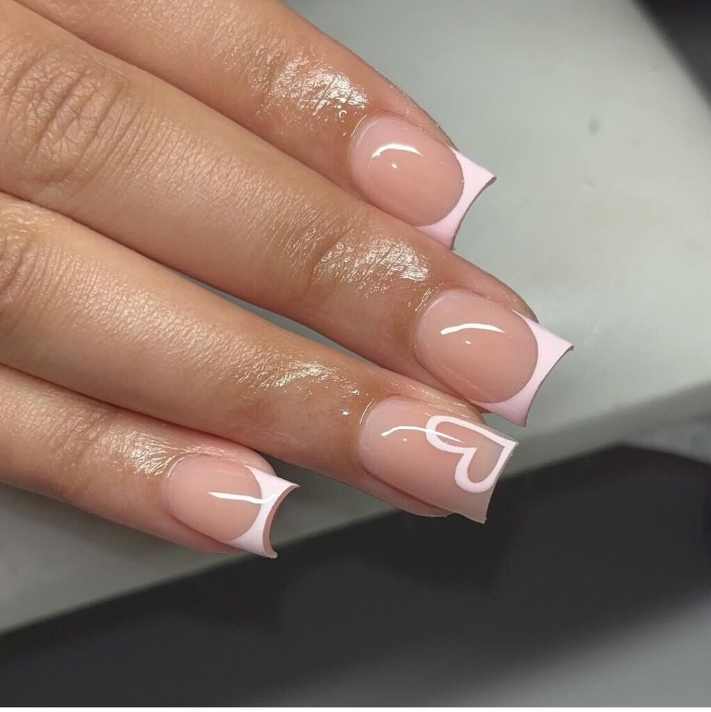 cute nails heart