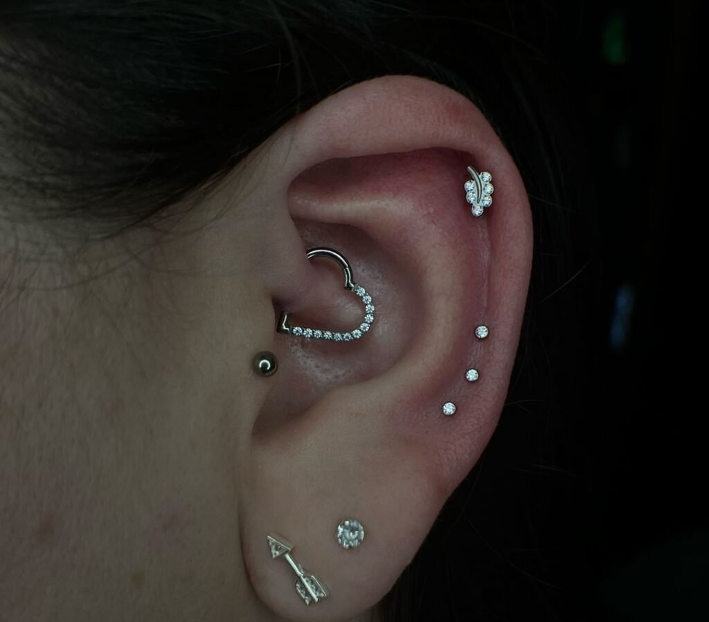 helix with daith piercing