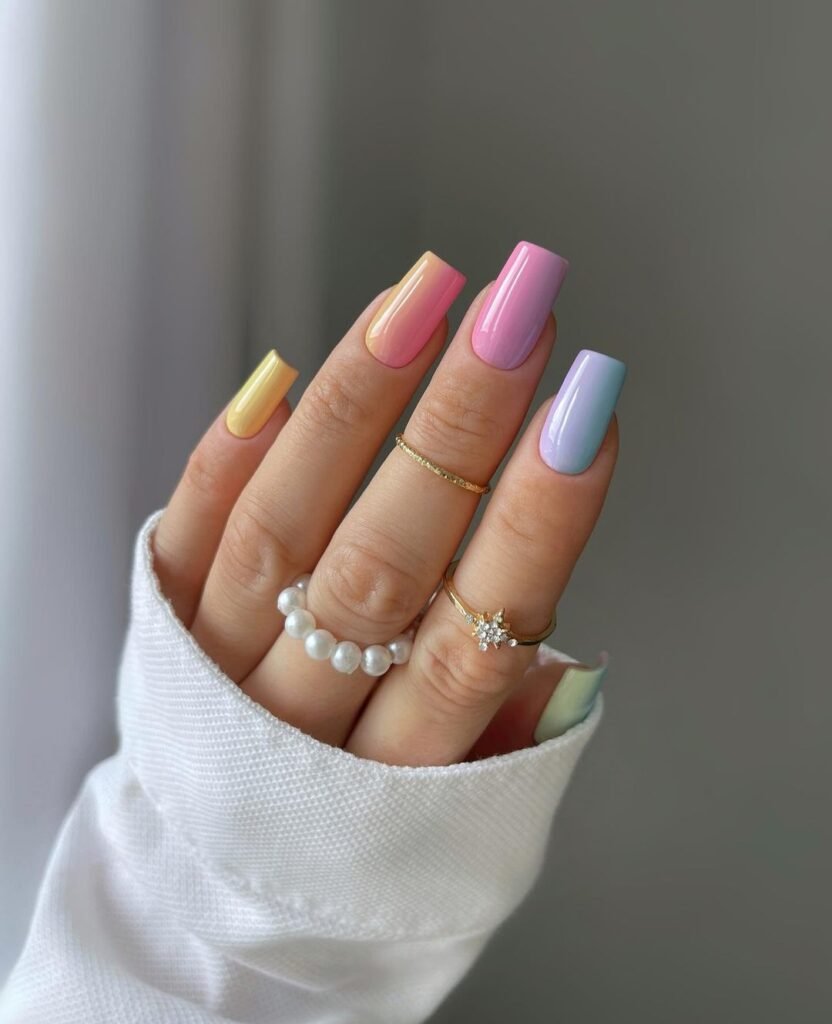 ombre nails design idea