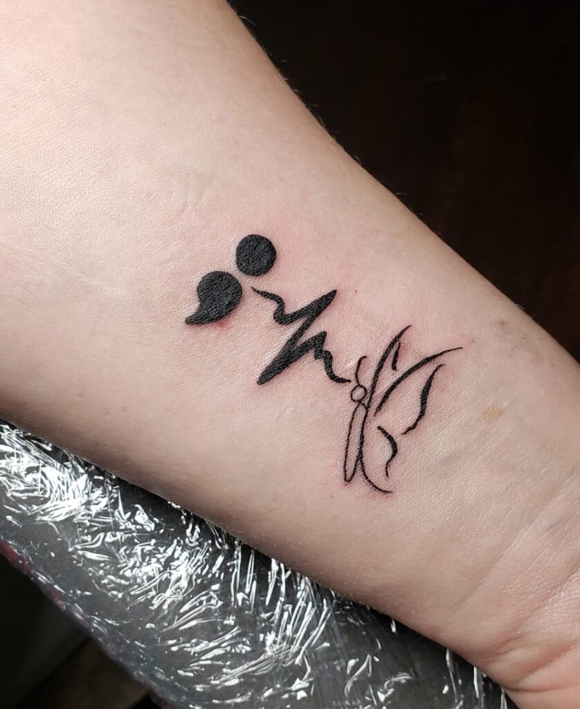 semicolon tattoo meaning mental health