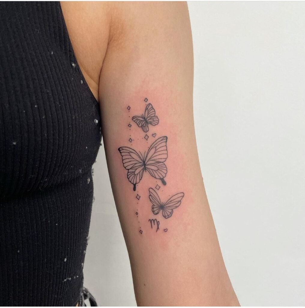 Virgo tattoo on girls arm