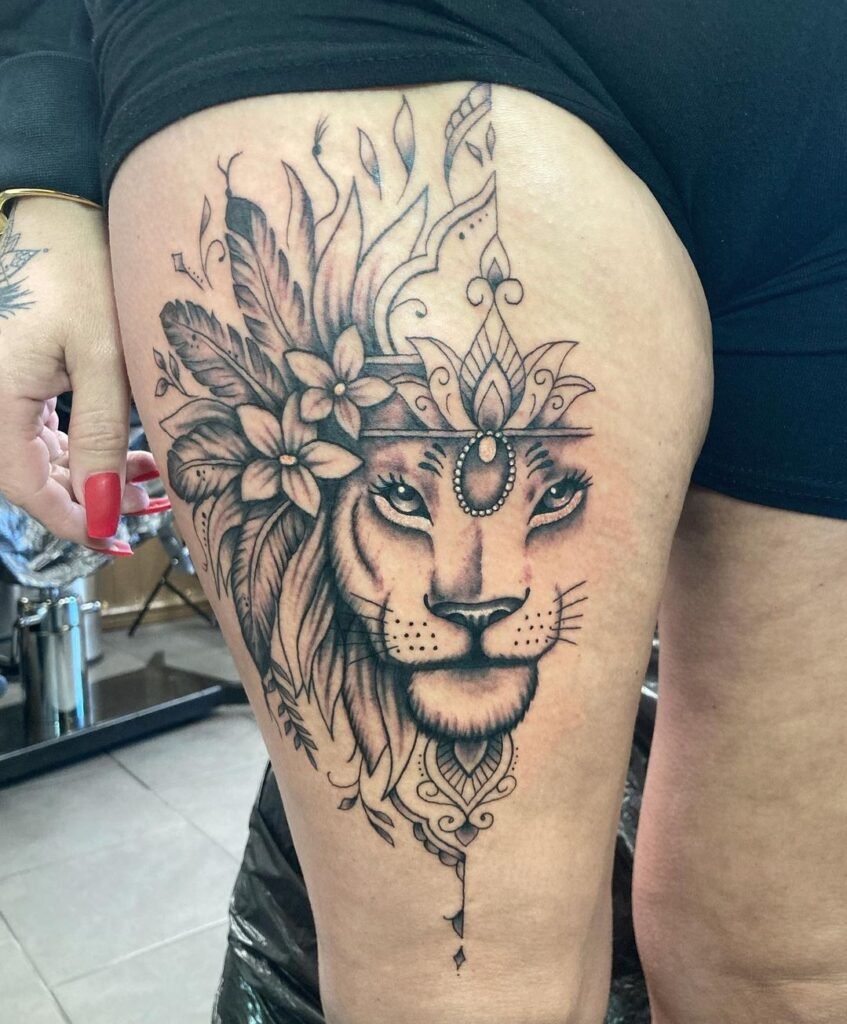 Meaningful Women's thigh tattoos