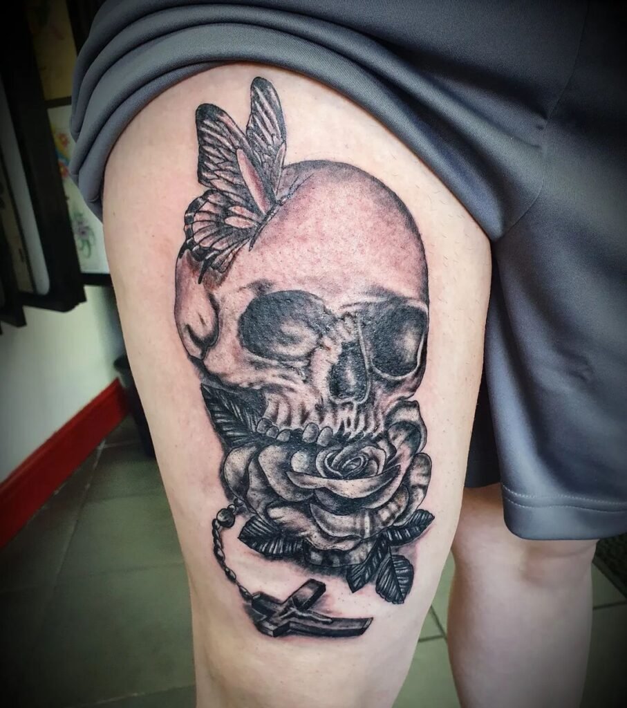 Random women's thigh tattoos