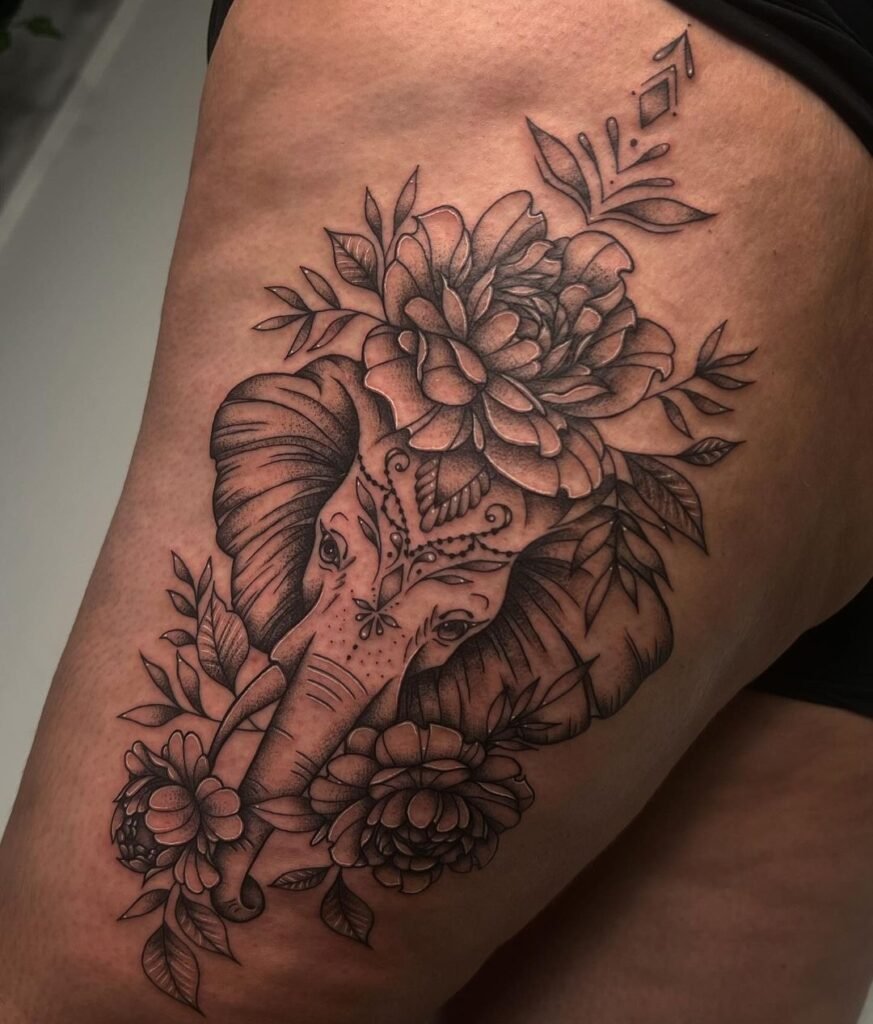 incredible women's thigh tattoos