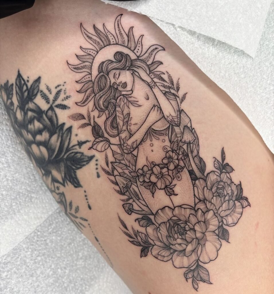 sexy women's thigh tattoos