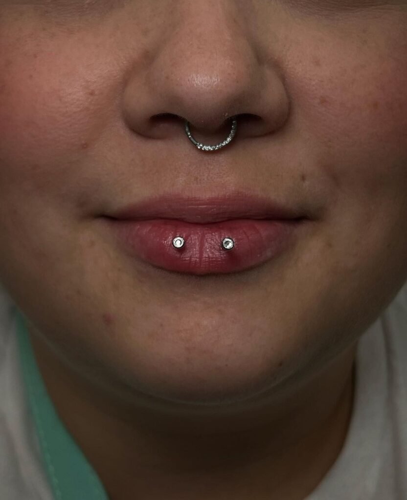 ashley piercing small lips