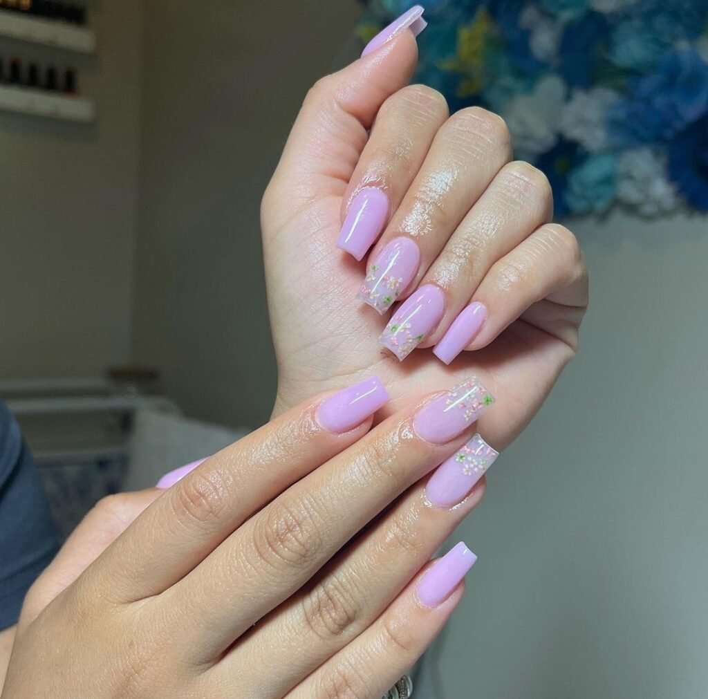 light pink nails French