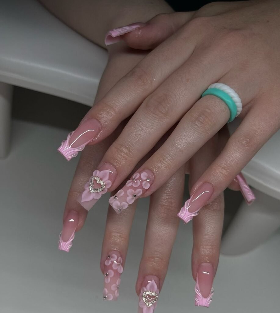 light pink nails images