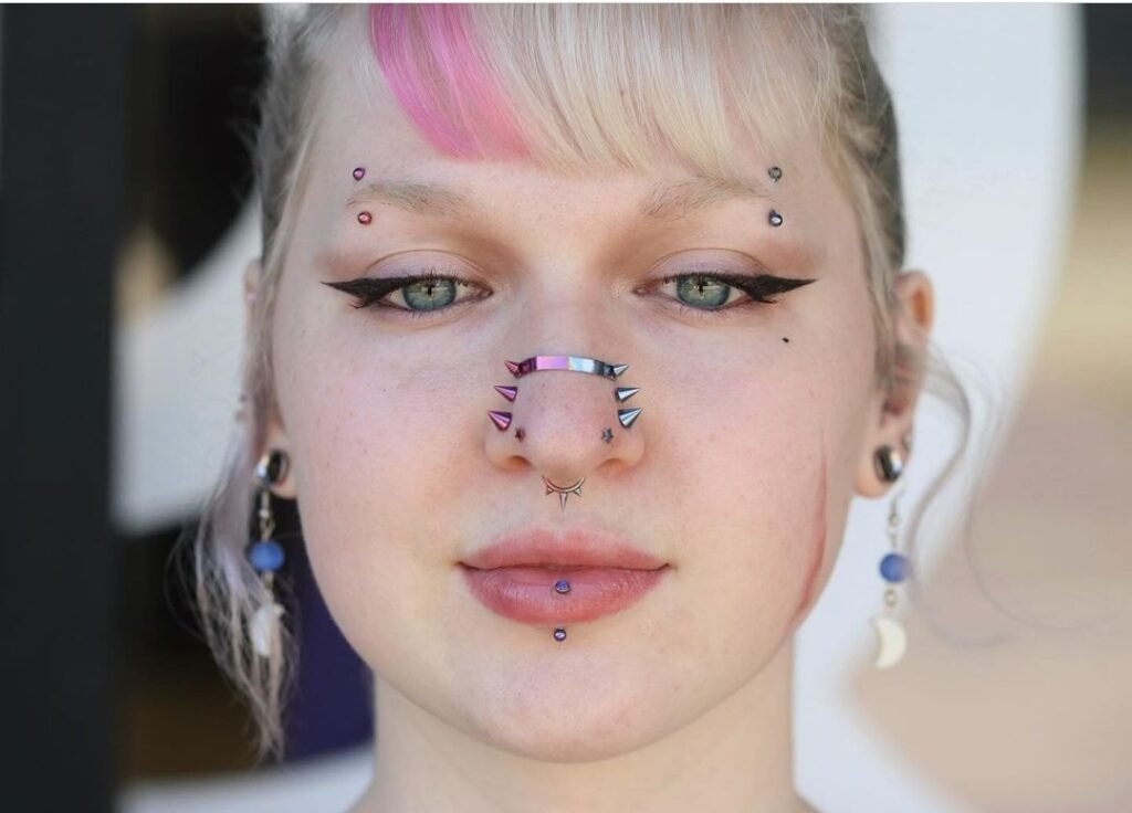 Girls Nose piercing Multiple