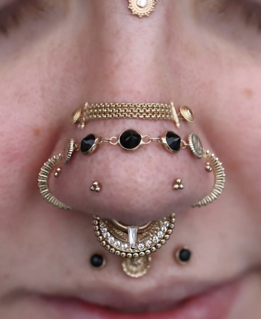 Multiple Nose piercing