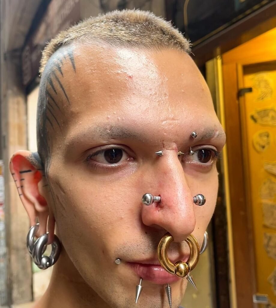 Nose piercing for men